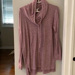 Motherhood maternity cowl neck sweater pink small